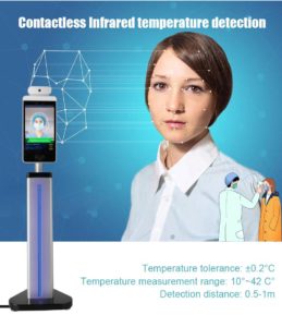 picture of how facial recognition body temperature scanners work