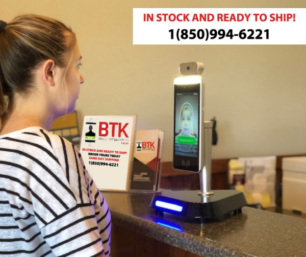 Body Temperature Kiosk Desktop Model Body Temperature Scanner by BTK Innovations