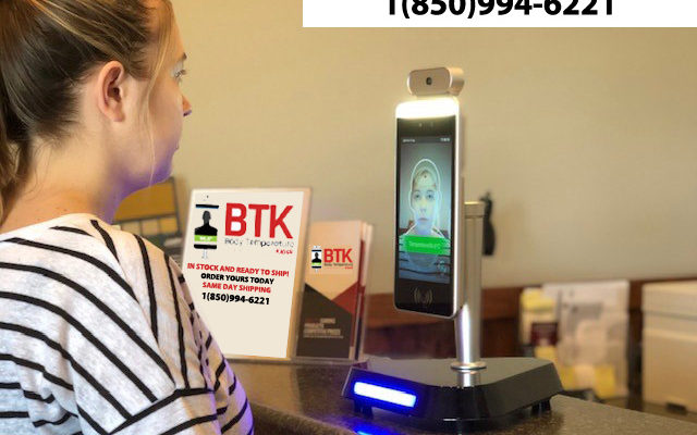 Body Temperature Kiosk Desktop Model Body Temperature Scanner by BTK Innovations